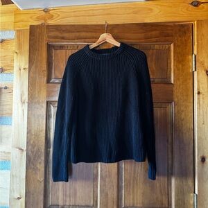 Classic Black Cable Knit Sweater